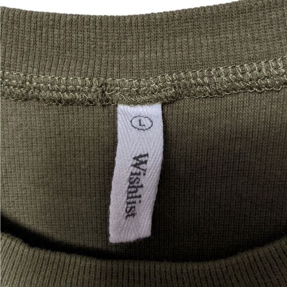 WISHLIST Ribbed Ruffle Tank Top L - Picture 2 of 5